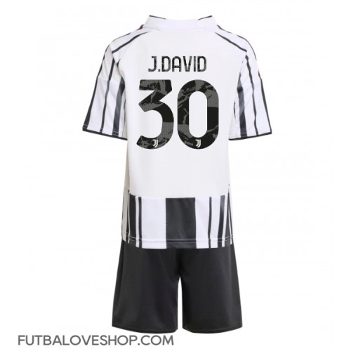 Dres Juventus Jonathan David #30 Domáci pre deti 2025-26 Krátky Rukáv (+ trenírky)